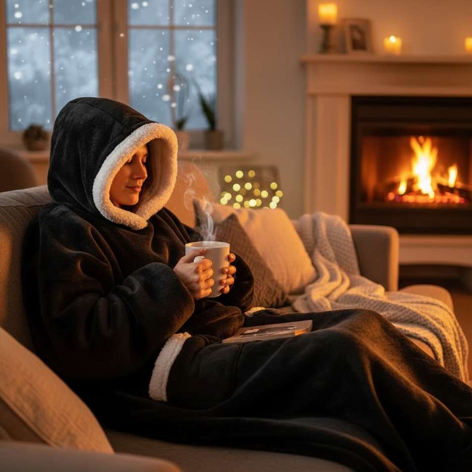 Winter Super Long Flannel Blanket Winter Hoodies Sweatshirt Women Men Pullover Fleece Giant TV Oversized Blanket