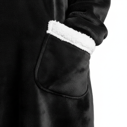 2024 Winter Super Long Flannel Blanket Winter Hoodies Sweatshirt Women Men Pullover Fleece Giant TV Oversized Blanket