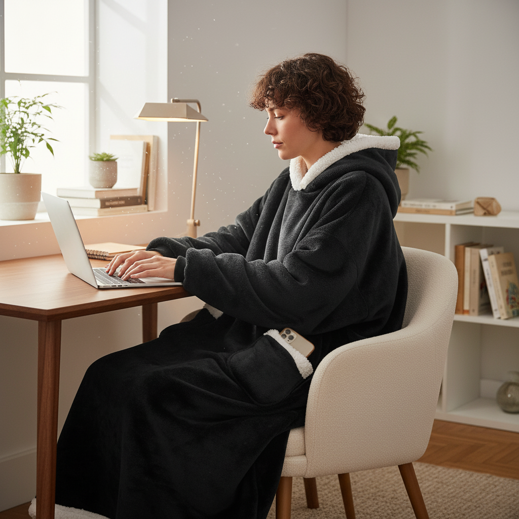 2024 Winter Super Long Flannel Blanket Winter Hoodies Sweatshirt Women Men Pullover Fleece Giant TV Oversized Blanket